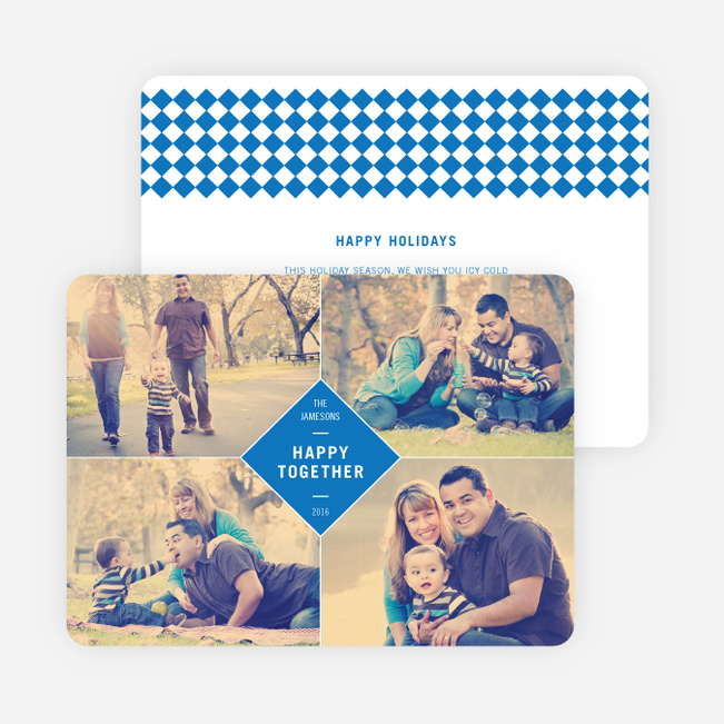 Happy Together Holiday Photo Cards - Blue