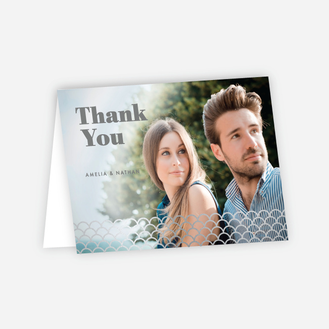 Making Waves Wedding Thank You Cards - Blue