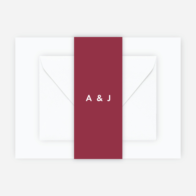 Wedding Frame of Mind Wedding Belly Bands - Red