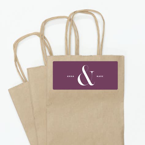 purple gift tags and stickers paper culture