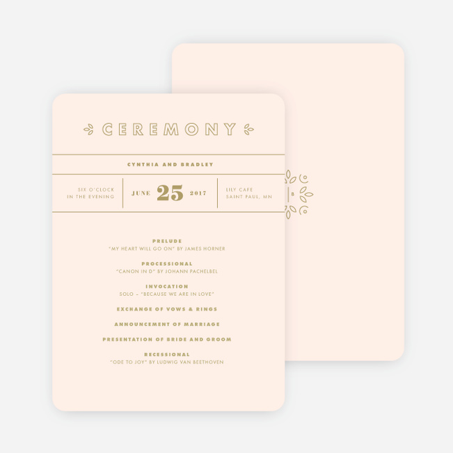 Chic Floral Wedding Programs - White