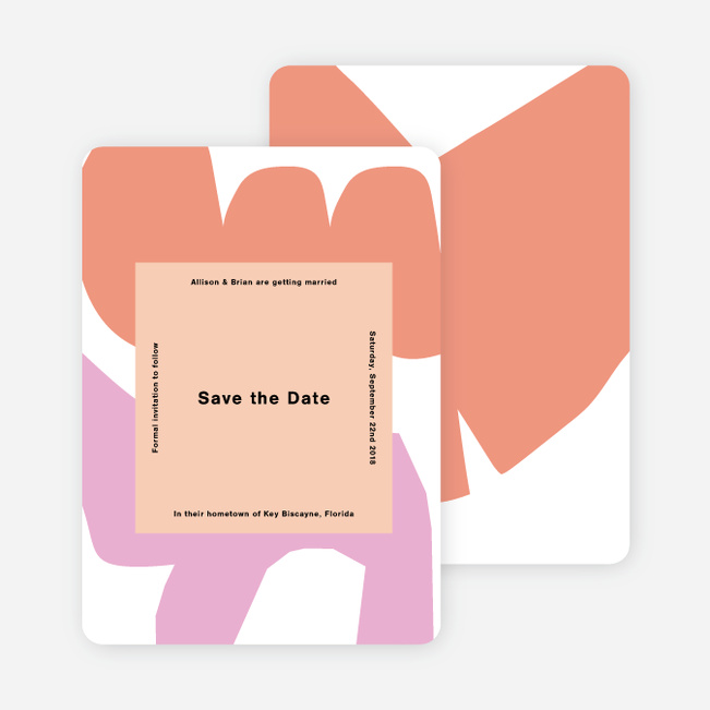 Paper Cuts Save The Dates - Orange