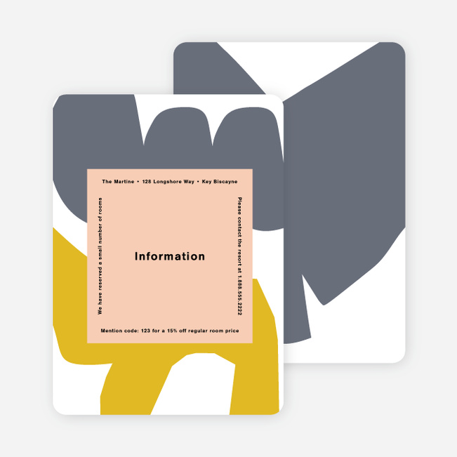 Paper Cuts Wedding Direction Cards - Gray