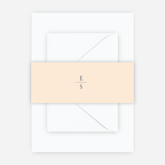 Diagonal Chic Wedding Belly Bands - Orange