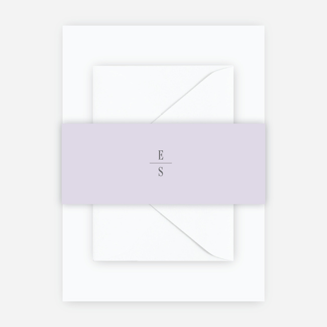 Diagonal Chic Wedding Belly Bands - Purple