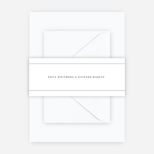 Less is More Wedding Belly Bands - White