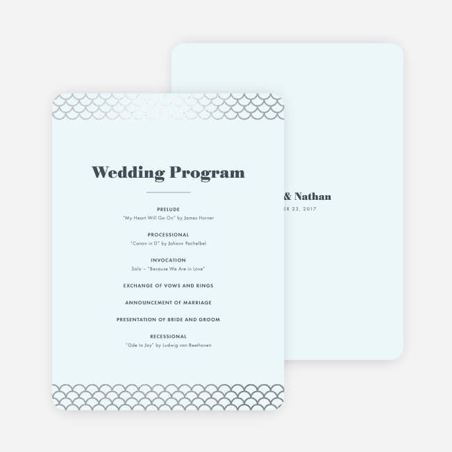 making waves wedding programs paper culture