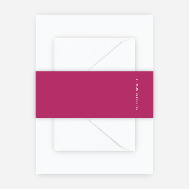 Simply Type Wedding Belly Bands - Pink