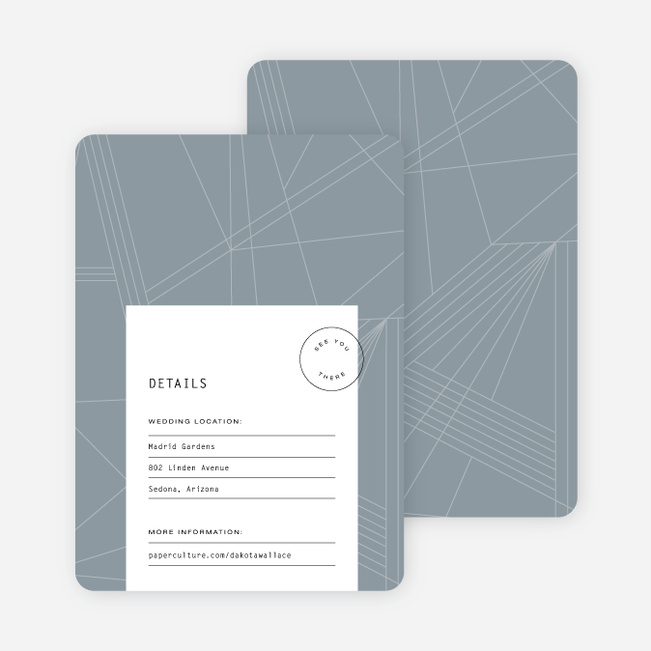 Label It Wedding Direction Cards - Blue