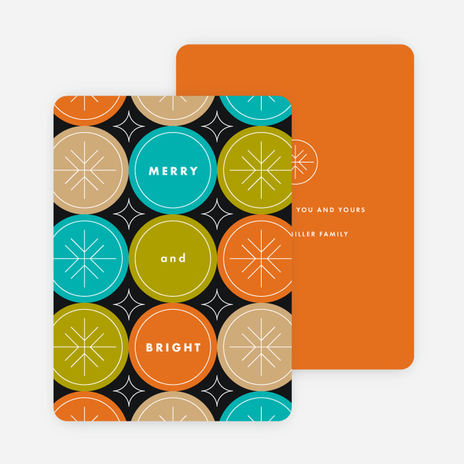 Circle Patterns Holiday Cards - Orange