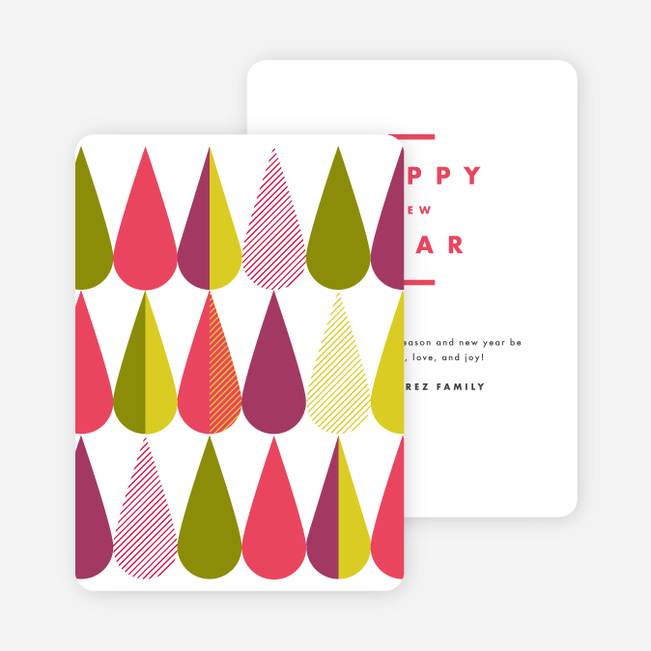 Festive Drops New Year Cards - Multi