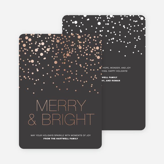 Foil Snow Holiday Cards - Gray