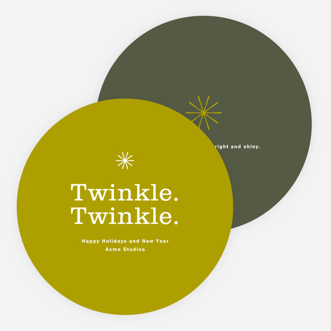 Little Star Corporate Holiday Cards - Green