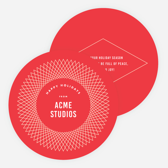 Spiral Story Corporate Holiday Cards - Red