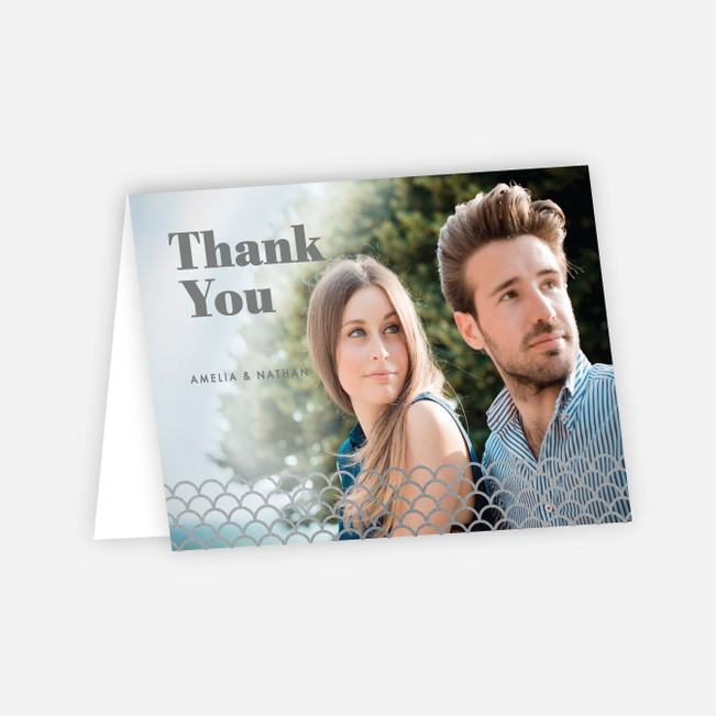 Making Waves Wedding Thank You Cards - Blue