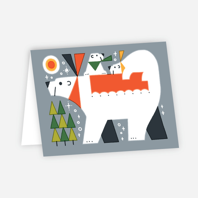 Vintage Bear Holiday Cards - Multi