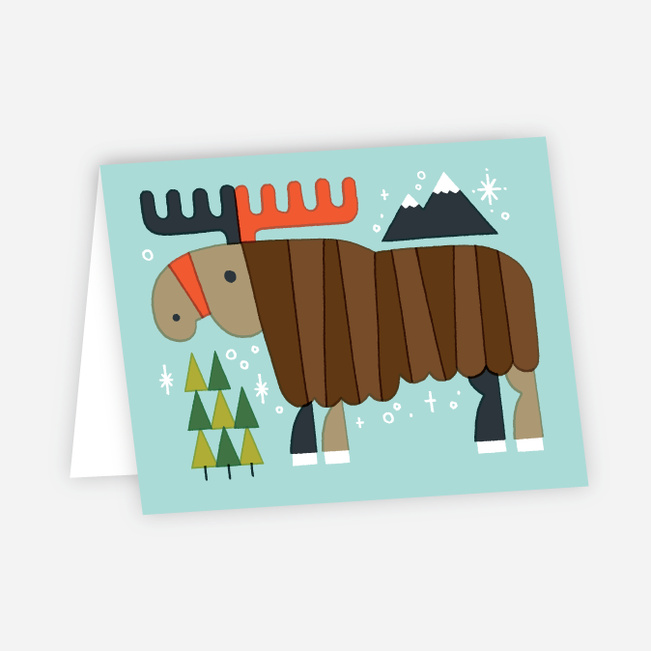 Vintage Moose Holiday Cards - Multi