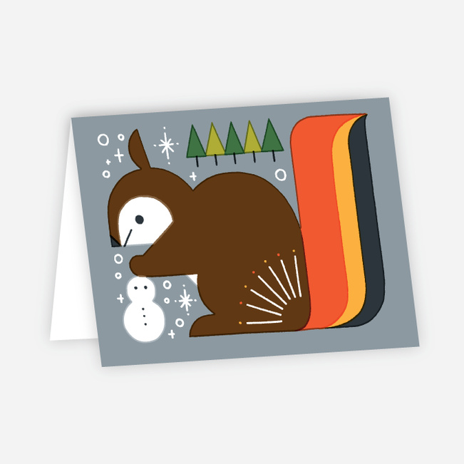 Vintage Squirrel Holiday Cards - Multi