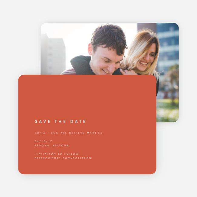 Color Pop Save The Dates - Red