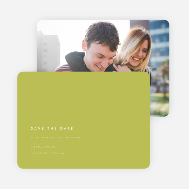Color Pop Save The Dates - Green