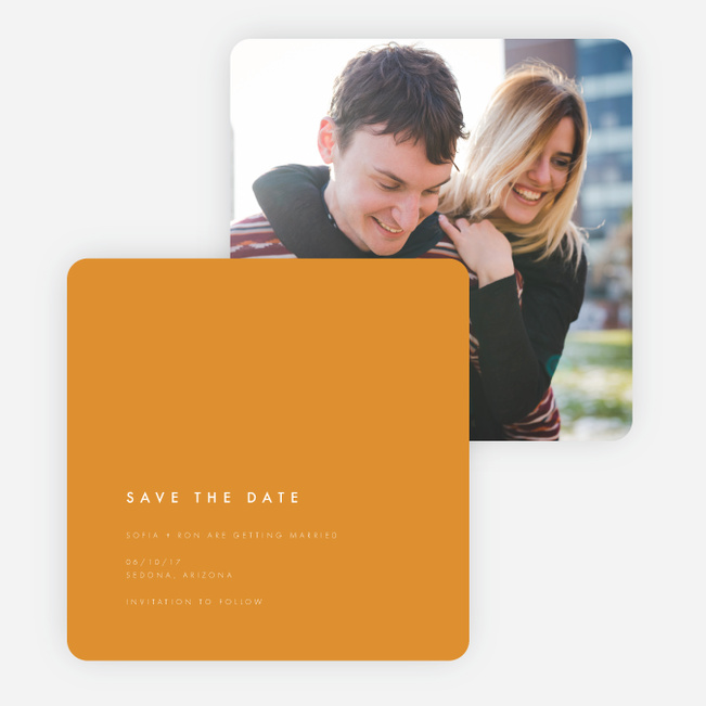 Color Pop Save The Dates - Orange