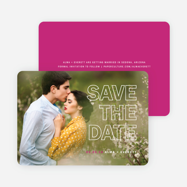 Color Up Save The Dates - Pink