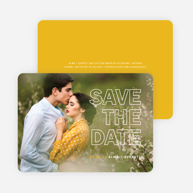 Color Up Save The Dates - Yellow