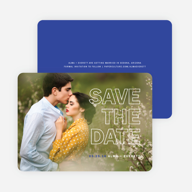 Color Up Save The Dates - Blue