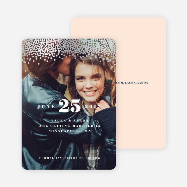 Confetti of Joy Save the Dates - Pink