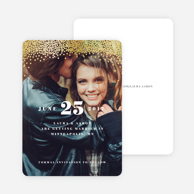 Confetti of Joy Save the Dates - White