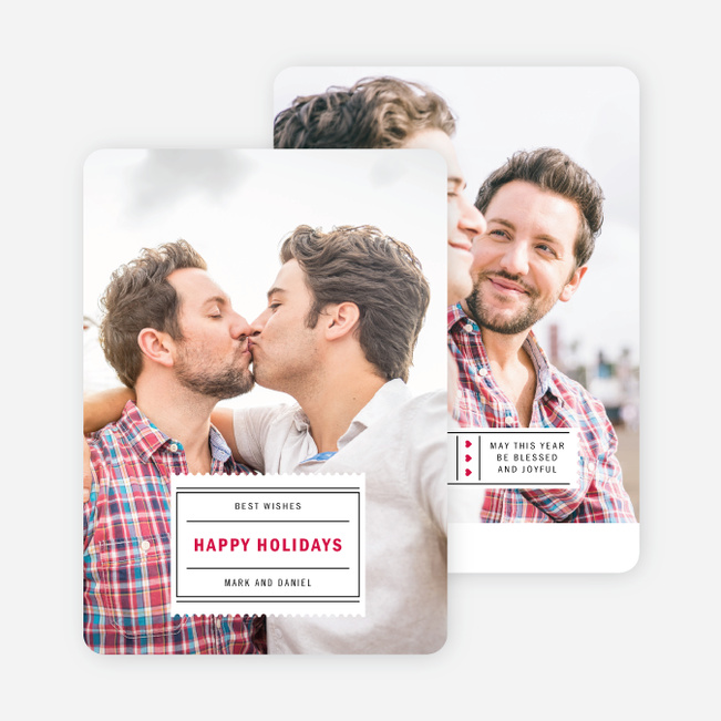 Happy Stamp Holiday Cards - Red