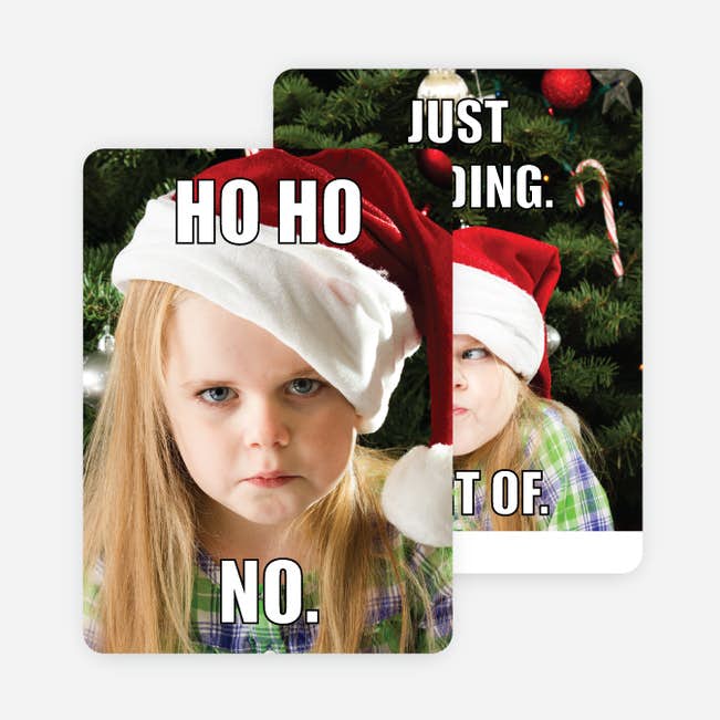 ho ho no christmas cards paper culture