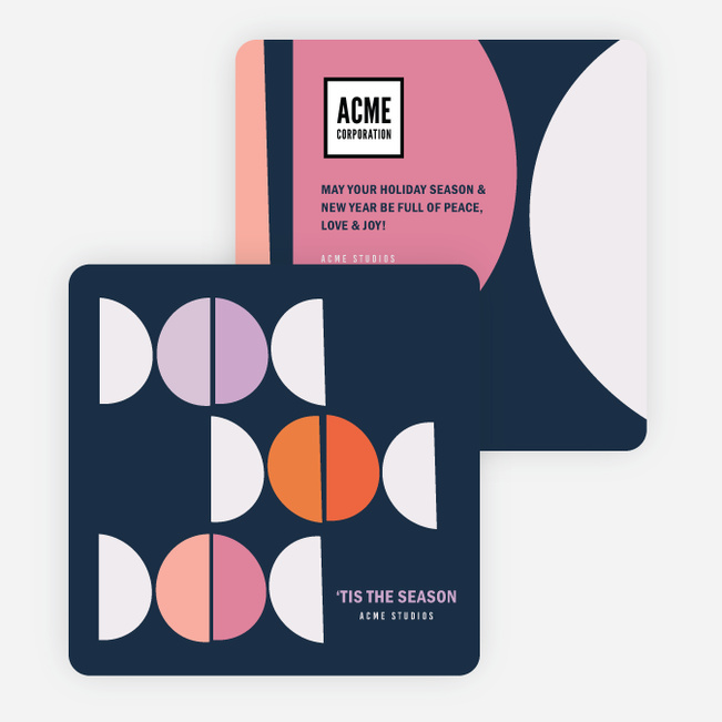 Jazz Notes Corporate Holiday Cards - Blue