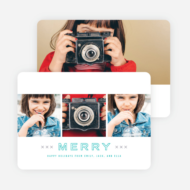 Needlepoint Focus Christmas Cards - Blue