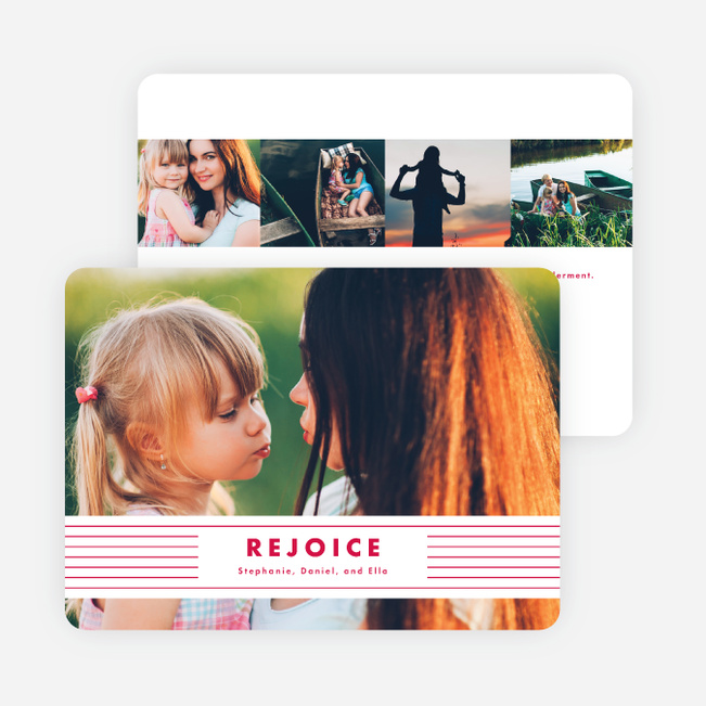 Rejoice Banner Holiday Cards - Red