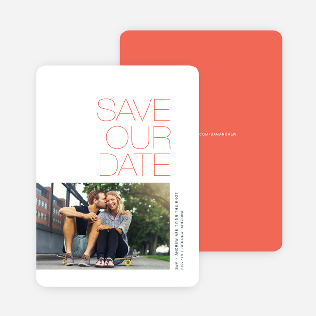 Simply Type Save The Dates - Red