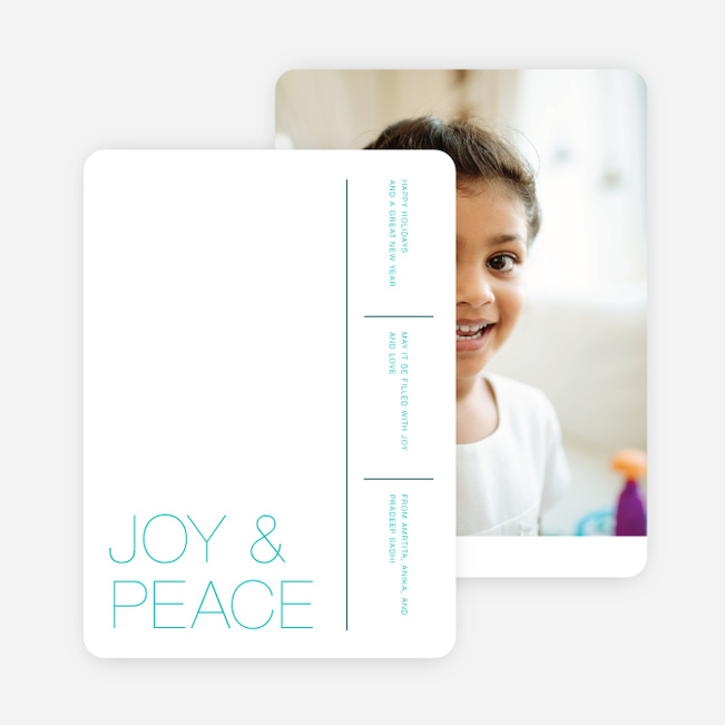 White Space Holiday Cards - Blue
