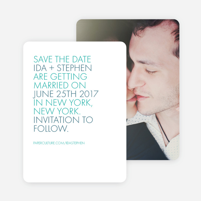 All Caps Wedding Response Addressing. - Green