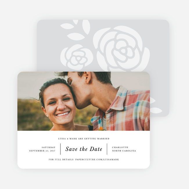 Coming Up Roses Save the Dates - Black