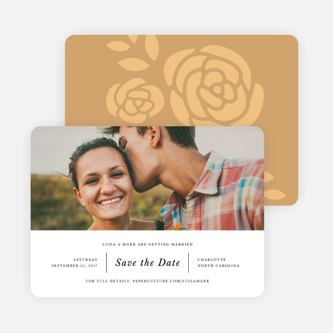 Coming Up Roses Save the Dates - Beige