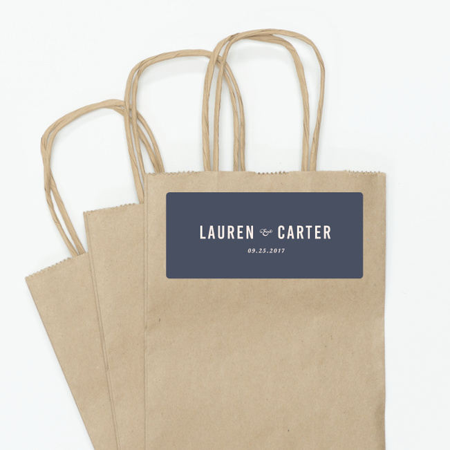 It’s a Date Wedding Gift Tags and Stickers - Blue