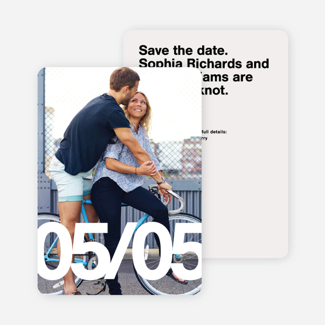 Fortune Favors the Bold Save the Dates - Black