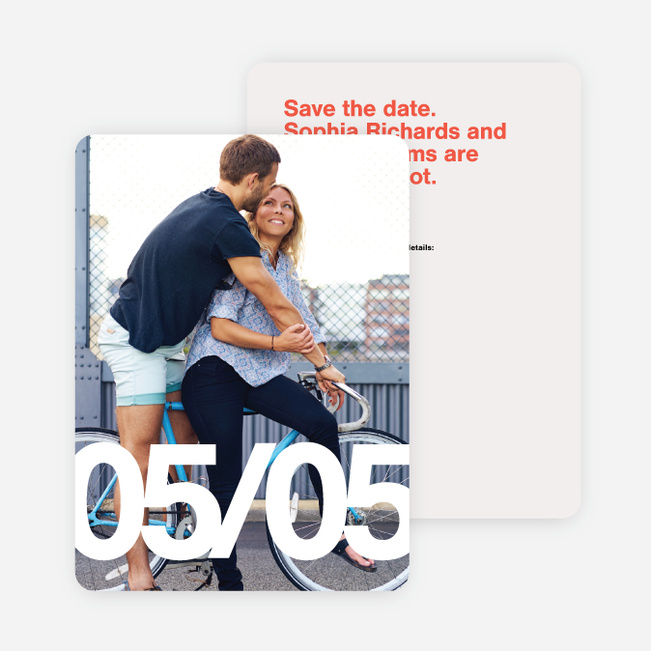 Fortune Favors the Bold Save the Dates - Red