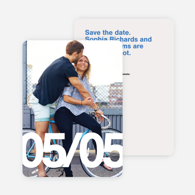 Fortune Favors the Bold Save the Dates - Blue