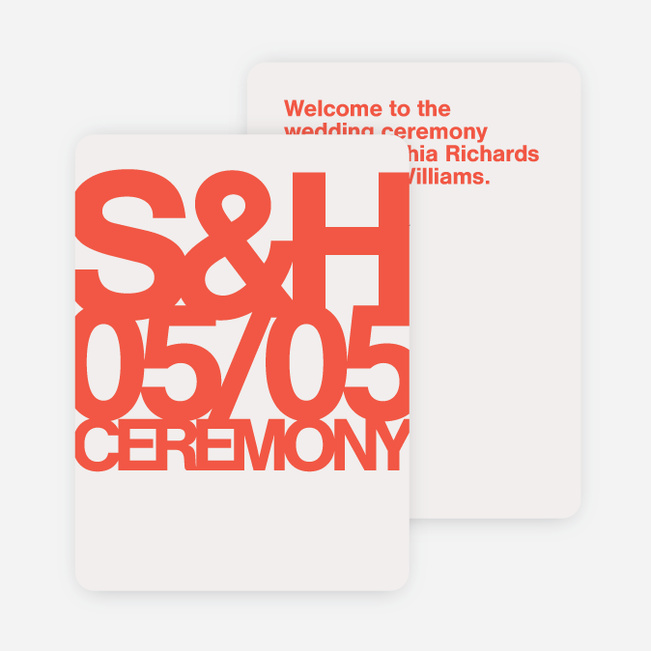 Fortune Favors the Bold Wedding Programs - Red