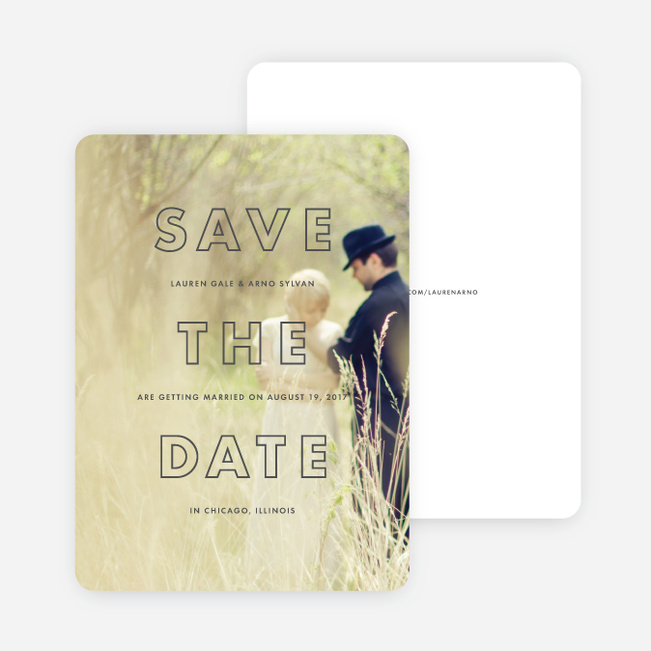 Hexagon Bliss Save the Dates - Gray