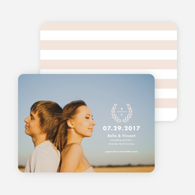 Look to Your Laurels Save the Dates - Beige