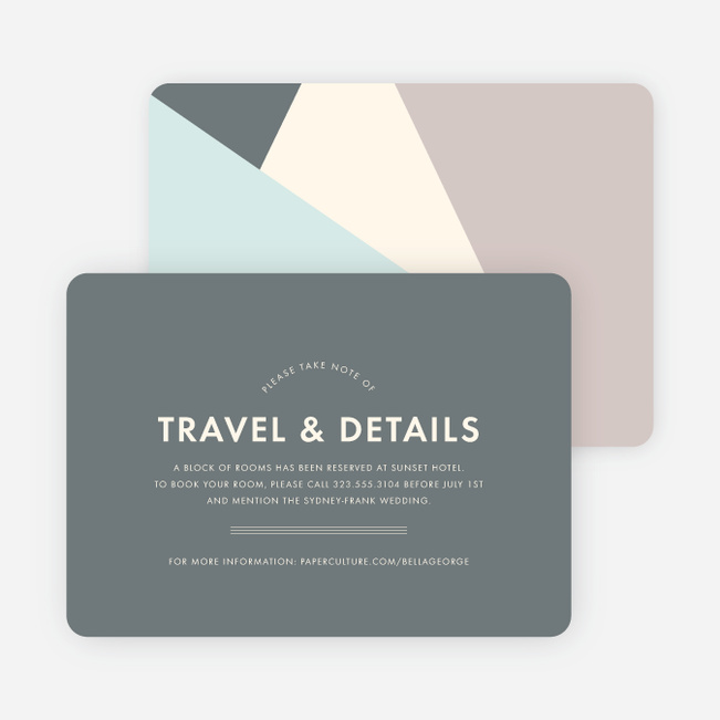 Pieces of the Puzzle Wedding Information Cards - Blue