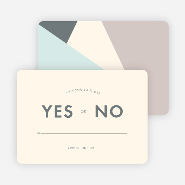 Pieces of the Puzzle Wedding Response Cards - Gray