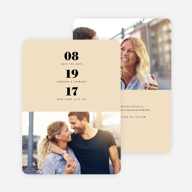 Sealed with a Ring Wedding Save the Date Cards - Yellow